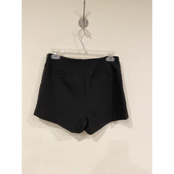 La Reine Shorts Womens Small Black Studded High Rise Embellished Dressy Chic - Picture 4 of 5